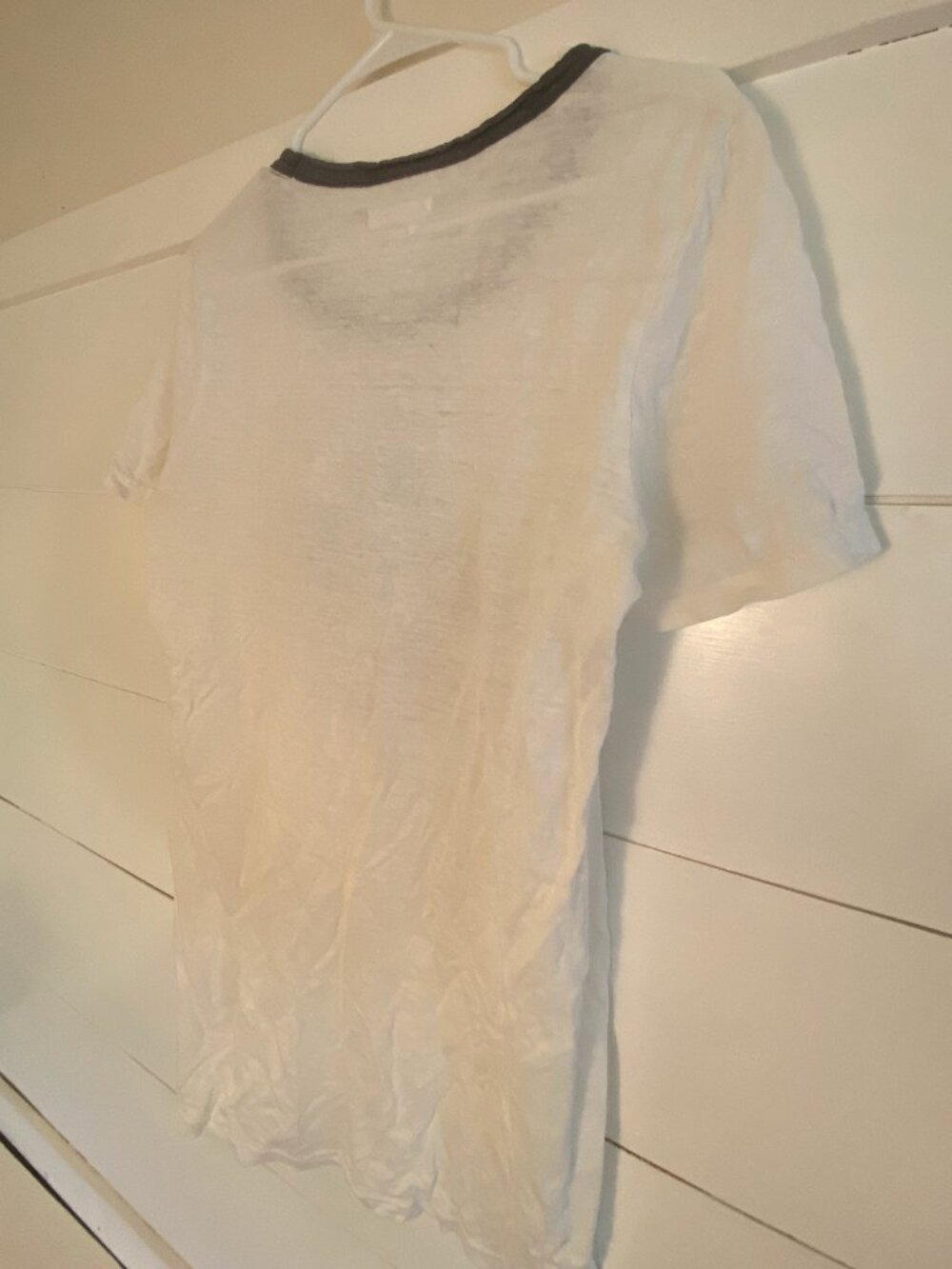 Isabel Marant Étoile Kiliann Paris Graphic Linen Ringer T-Shirt - Picture 6 of 6